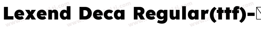 Lexend Deca Regular(ttf)字体转换